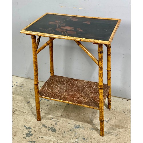 585 - A LATE 19TH CENTURY AESTHETIC MOVEMENT CHINOISERIE BAMBOO TABLE