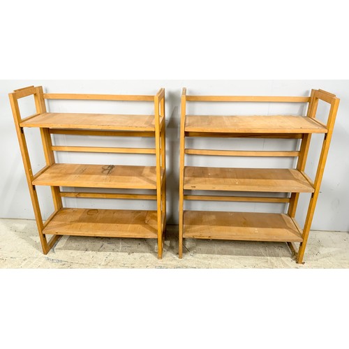 513 - PAIR OF FOLDING / STACKING SHELVES IDEAL FOR CARBOOTS & FAIRS WIDTH 71cm