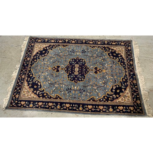 682 - BLUE GROUND RUG 180cm x 126cm