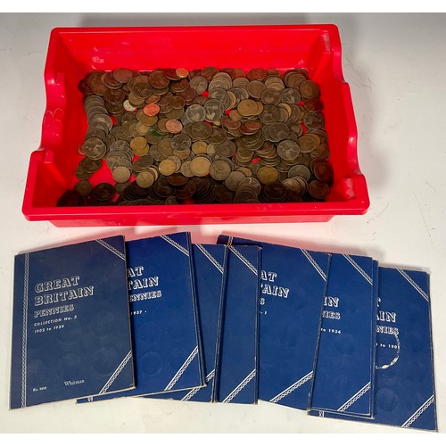 401 - COLLECTION OF COINS, MOSTLY PENNIES