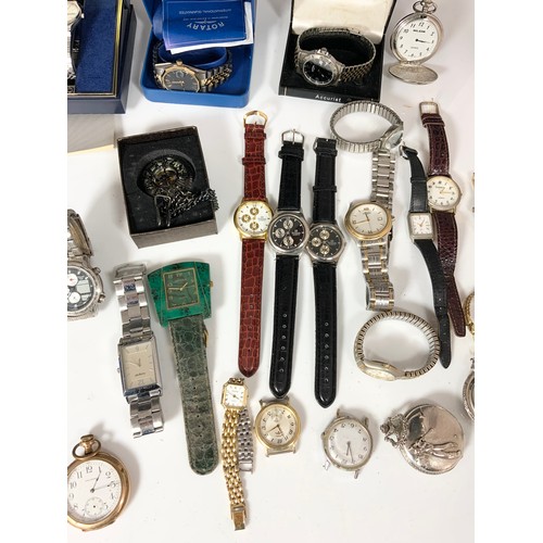 439 - QUANTITY OF WATCHES INC MENS , LADIES & POCKET INC WALTHAM GOLD PLATED POCKET WATCH, CITIZEN AUTOMAT... 