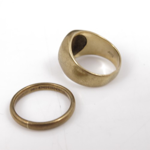 573 - 2, 9CT GOLD RINGS, APPROX. 10.1 g