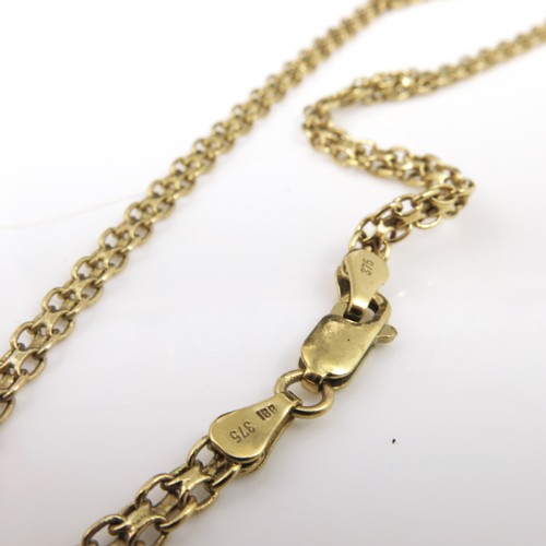 554 - MODERN 9CT GOLD NECKLACE IN DAVID CHRISTOPHER BOX, APPROX. 11.1 g