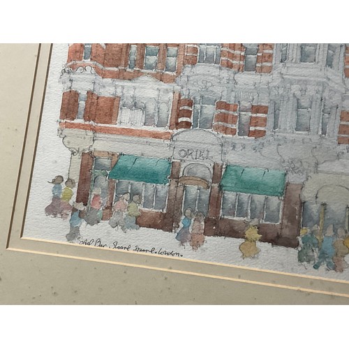 9 - PETER ALEXANDER MICHAEL, WATERCOLOUR DEPICTING ORIEL BAR, SLOAN SQUARE, LONDON, APPROX. 54 X 38 cm