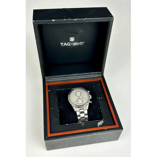 444 - TAG HEUER CARRERA CHRONOGRAPH AUTOMATIC  WATCH WITH BOX & PAPERS