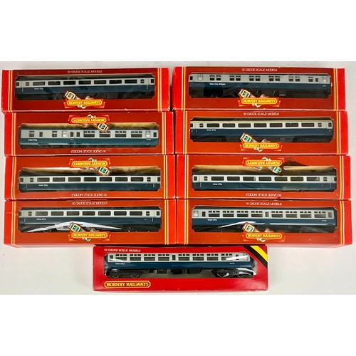 383 - HORNBY MK 1, 2, 3 COACHES, 9 BOXED INC. R425 MK3 FO X2, R426 X3 SO, R417 MK2 SO X2, R922 MK2 BSO,  R... 