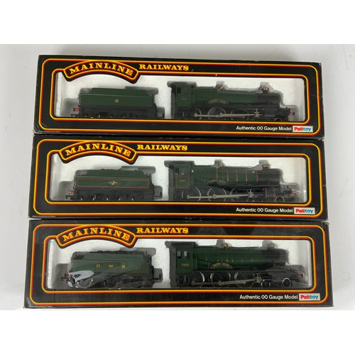 385 - MAINLINE, 3 BOXED GWR LOCOMOTIVES, 7808 COOKHAM MANOR, 7819 HINTON MANOR & 7827 LYDHAM MANOR & A COL... 