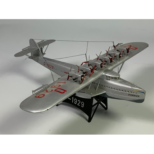 78 - REVELL, MADE DORNIER DO X, MODEL WITH FLAT PACKED BOX. SOME PROPS SEPARATE, PLUS PART MADE TRUMPETER... 