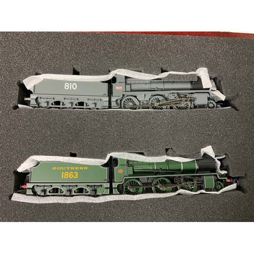 499 - BACHMANN CASED, TWIN SET OF N CLASS MODELS, 1863 SOUTHERN RAILWAY & 810 SECR. LIMITED EDITION 0753 O... 