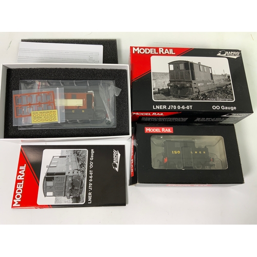 493 - RAPIDO TRAINS MODEL RAIL, LNER J70 0-6-0T TRAMWAY LOCOMOTIVE, BOXED, APPERAS UNUSED, T/W A BOXED  MO... 