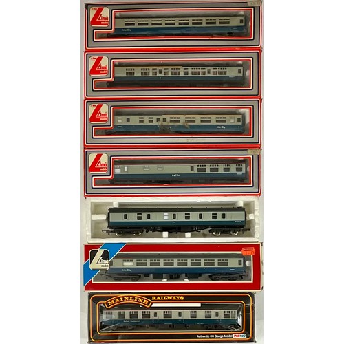 384 - LIMA MK 1 COACHES BSOT, TSO, BFK, MK 1 CK, RMB, PART BOXED BG  & MAINLINE MK 1 RBR,