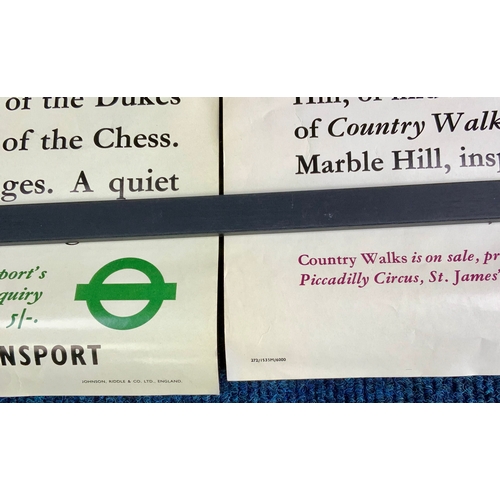 212 - LONDON TRANSPORT POSTERS, 3 EXAMPLES, KNOWLE, BY GRAHAM CLARKE, 171/1102M/4000, JOHNSON RIDDLE & CO ... 