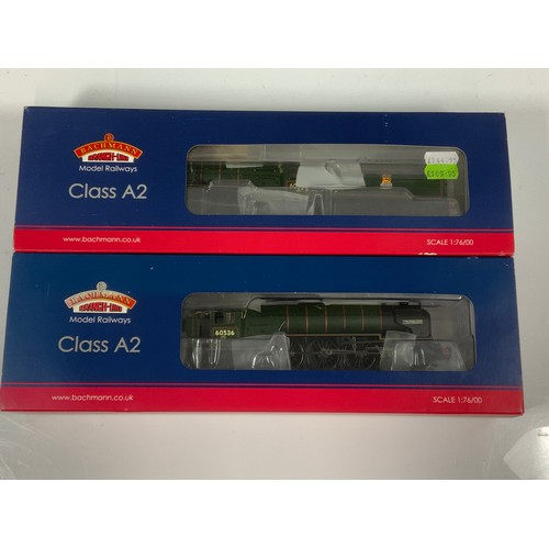 522 - BACHMANN, TWO BACHMANN A2 CLASS LOCOMOTIVES, 31-529 60534 IRISH ELEGANCE, 8 DCC READY, & 60536 TRIMB... 