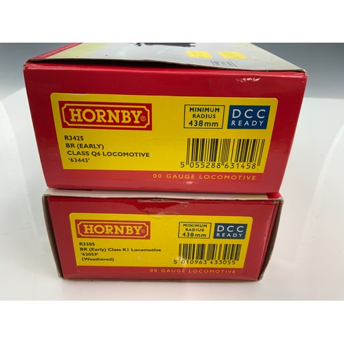 513 - HORNBY, 2 BOXED LOCOMOTIVES, R3425 BR Q6 63443 WEATHERED, & HORNBY R3305 RB K1 62059, WEATHERED. BOT... 