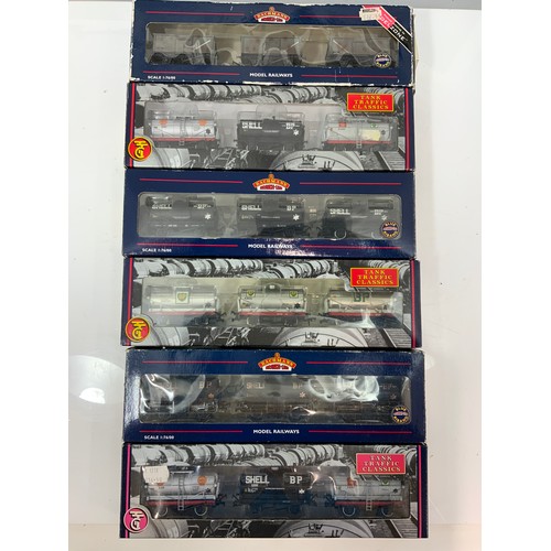 440 - BACHMANN, 6 TRIPLE PACK WAGON SETS, TANKERS, MINERALS, TANK TRAFFIC CLASSICS