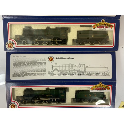 446 - BACHMANN 2 BOXED LOCOMOTIVES, 31-302, 7823 HOOK NORTON MANOR, & 31-300, 7802 BRADLEY MANOR