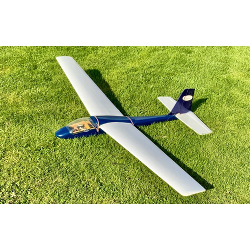 205 - RADIO CONTROLLED, SLINGSBY GLIDER,WITH FUTABA DIGITAL PROPORTINAL R/C SYSTEM, BOX ADVISES 2 CHANNEL ... 