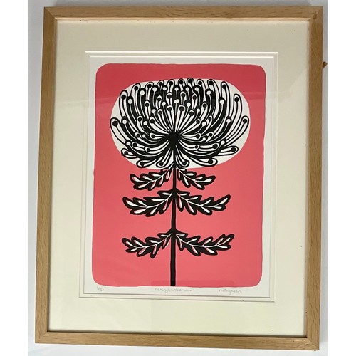 35 - FRAMED ‘CHRYSANTHEMUM’ PRINT. #3/30 SIGNED IN PENCIL BY RUTH GREEN. 41 x 31cm