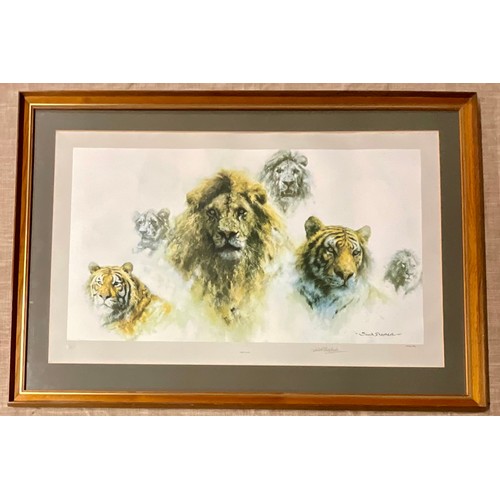 27 - DAVID SHEPHERD LIMITED EDITION PRINT – JUST CATS #828/850 WITH PENCIL SIGNATURE. Approx. 84 x 47cm