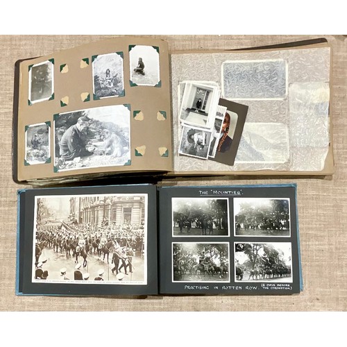 73 - MISC. PHOTOGRAPH ALBUMS INC. CORONATION, WWII ERA MILITARY, POSTCARDS INC. NATIVE AMERICAN INDIAN, S... 