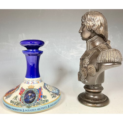 139 - BUST OF NAPOLEON AND A PUSSERS RUM COMMEMORATIVE SHIP’S DECANTER