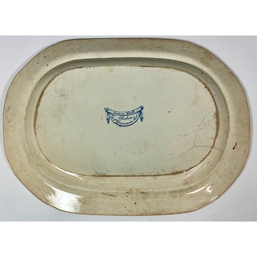 152 - 3 LARGE BLUE AND WHITE MEAT PLATES