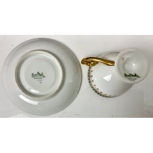 178 - ROSENTHAL ART DECO 1923 BOXED TEA CUPS AND SAUCERS WITH A SIGNED CARD FROM THE REV GEORGE AND MRS FO... 