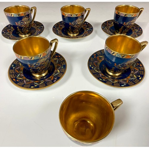 180 - CARLTON WARE DECO ORIENTAL PART TEA SET