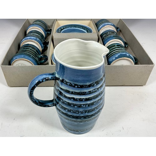 194 - CINQUE POTTERY BOXED COFFEE SET, SEPARATE COFFEE POT, ETC.