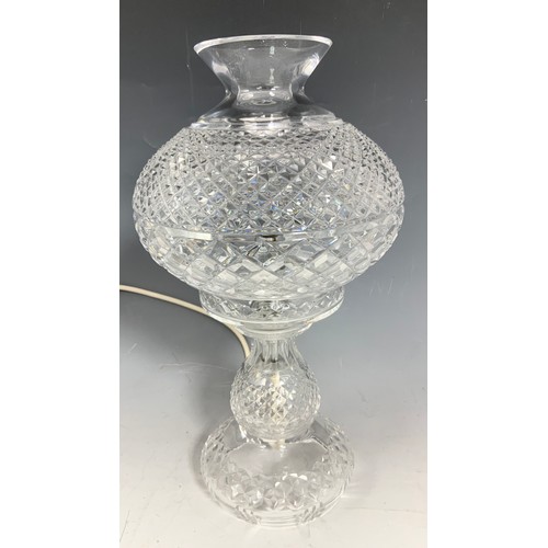 204 - BOXED WATERFORD CRYSTAL LAMP 35cm TALL