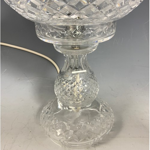 204 - BOXED WATERFORD CRYSTAL LAMP 35cm TALL