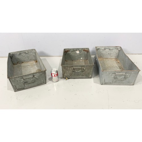 503 - 3 GALVANISED TRAYS