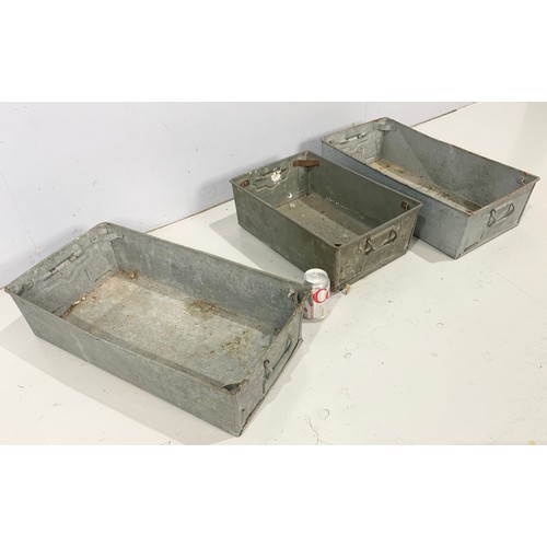 503 - 3 GALVANISED TRAYS