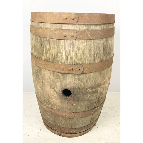 516 - COOPERED BARREL 89cm TALL