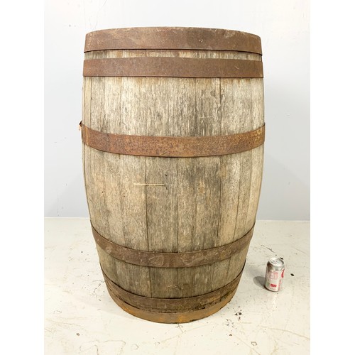 516 - COOPERED BARREL 89cm TALL