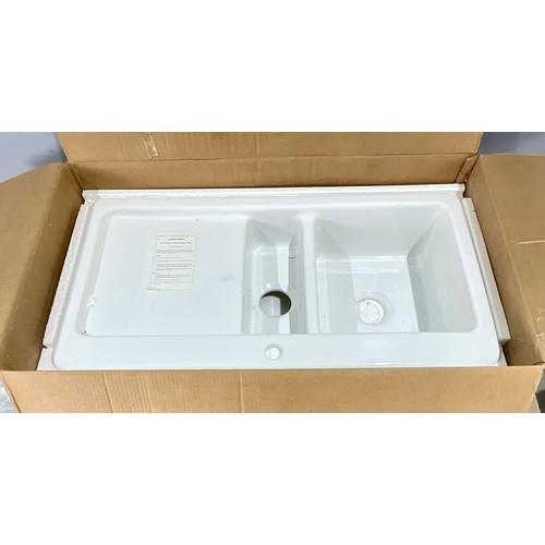 505 - UNUSED LANSDOWNE FINE FIRECLAY CERAMIC KITCHEN SINK, STILL IN ORIGINAL BOX