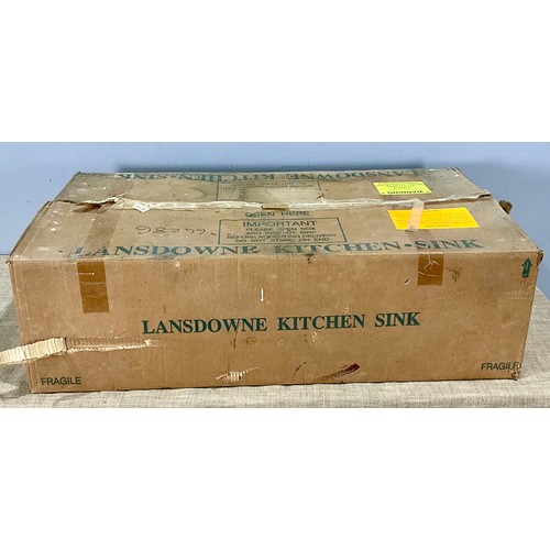 505 - UNUSED LANSDOWNE FINE FIRECLAY CERAMIC KITCHEN SINK, STILL IN ORIGINAL BOX