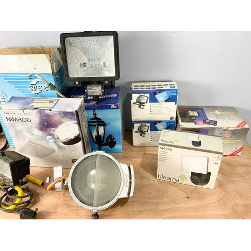 451 - LARGE QUANTITY OF LIGHT FITTINGS INC FLOOD LIGHTS  ETC