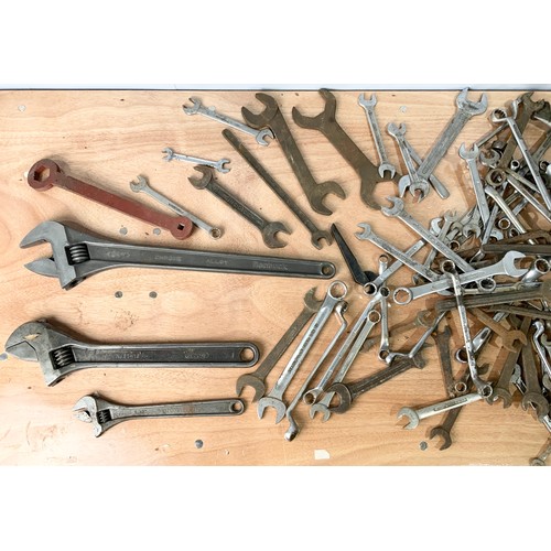 455 - TRAY OF SPANNERS INC LARGE ADJUSTABLE  SPANNERS