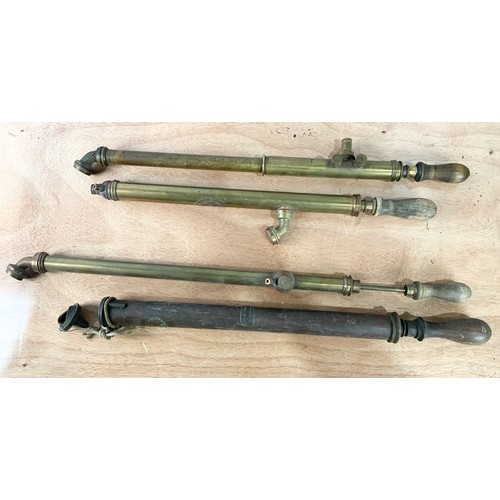 480 - 4 VINTAGE BRASS SPAYERS INC DRONWAL,MYSTO, SUTTON & SONS