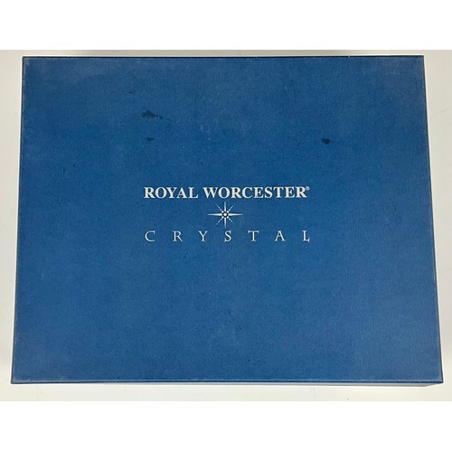 227 - BOXED SET OF 6 ROYAL WORCESTER CRYSTAL WHISKY TUMBLERS