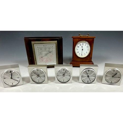 252 - MANTLE CLOCK, BAROMETER, ALUMINIUM CLOCKS, BAROMETERS AND THERMOMETERS