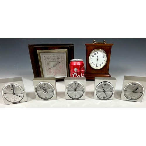 252 - MANTLE CLOCK, BAROMETER, ALUMINIUM CLOCKS, BAROMETERS AND THERMOMETERS