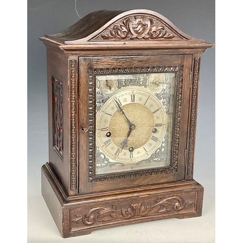 238 - OAK CASED BRACKET CLOCK