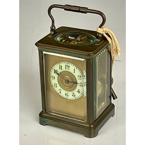 247 - FOUR GLASS FRENCH CARRIAGE CLOCK