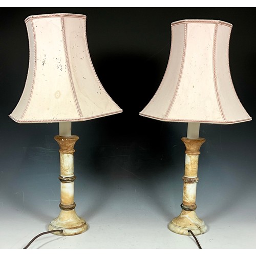 272 - PAIR OF MODERN MARBLE TABLE LAMPS