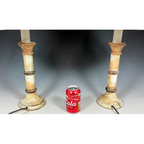 272 - PAIR OF MODERN MARBLE TABLE LAMPS