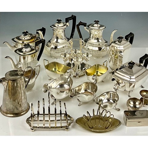 300 - QUANTITY OF MISC. PLATED TEA AND COFFEE WARE