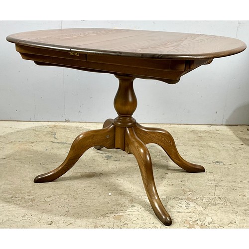 674 - ERCOL EXTENDING DINING TABLE 150cm x 90cm  EXTENDED