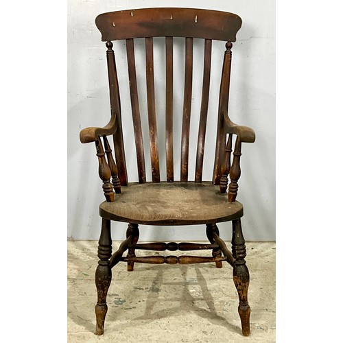 699 - SLAT BACK GRANDFATHER TYPE CHAIR